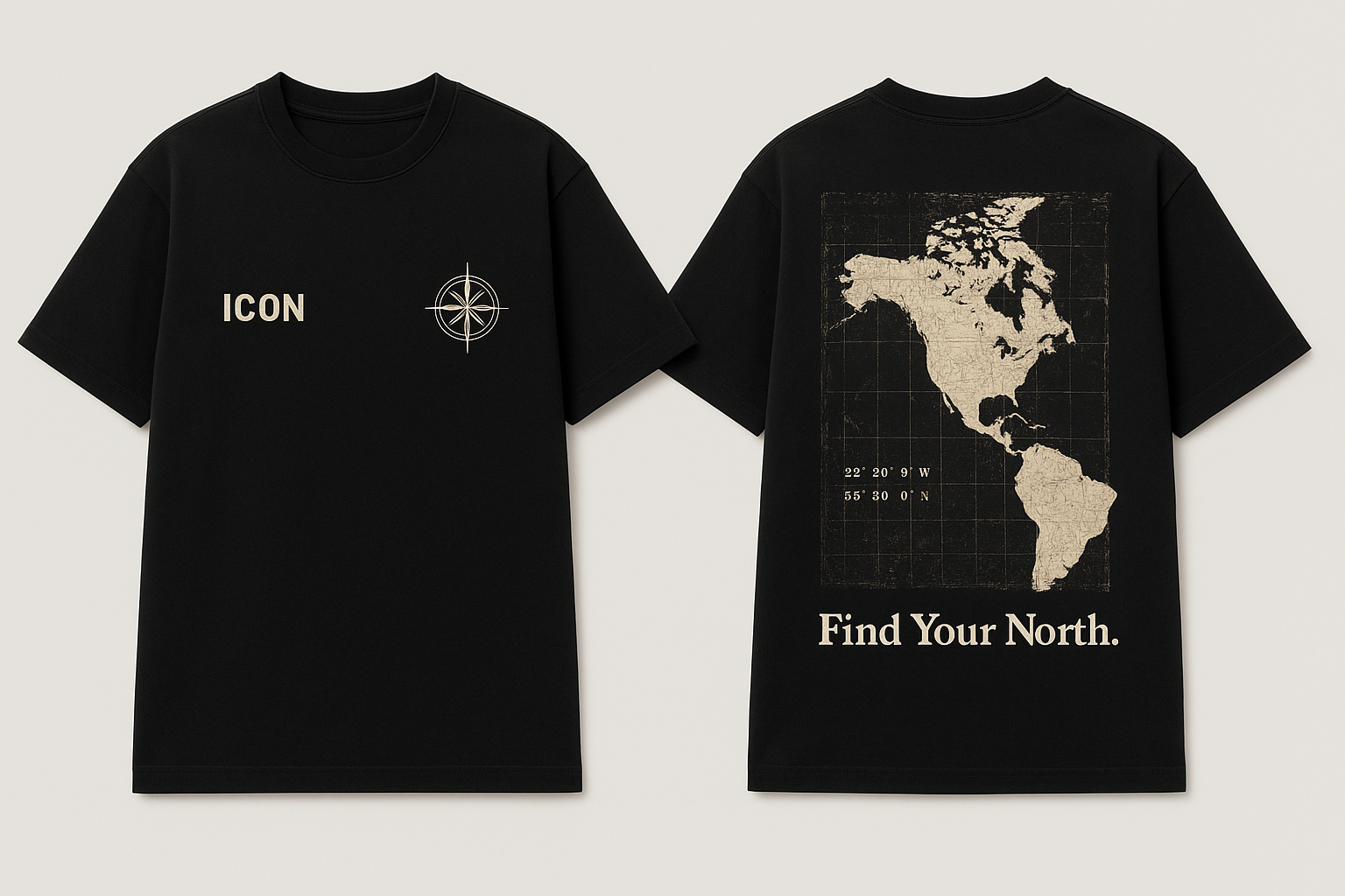 Icon Campus black and gold tee
