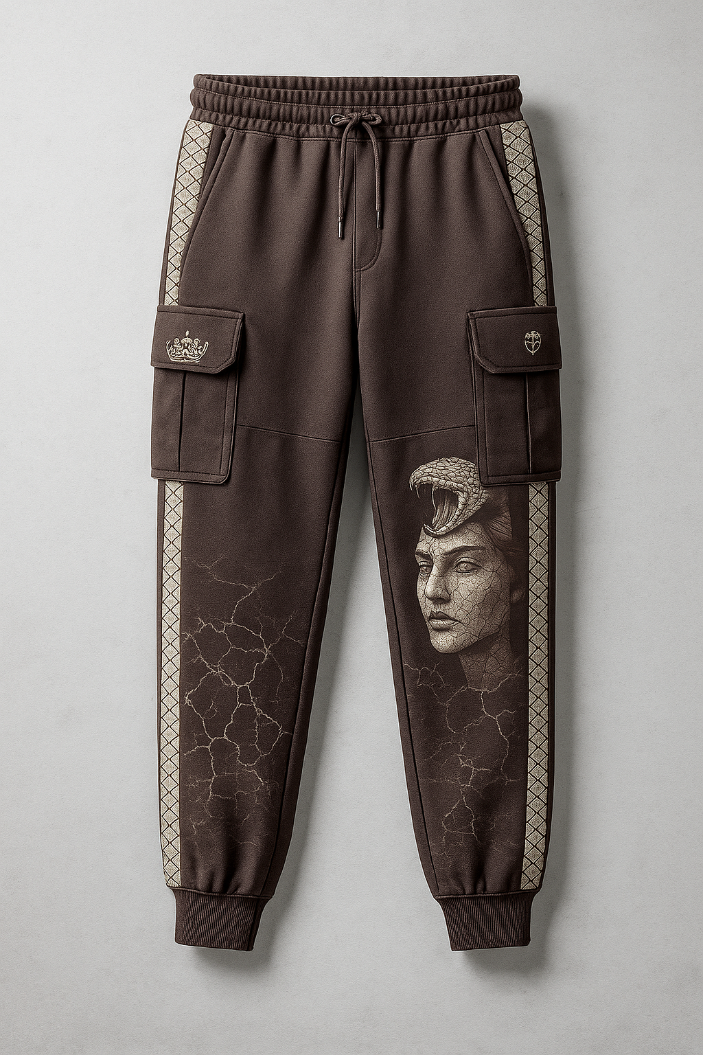 Medusa snakehead brown track pants
